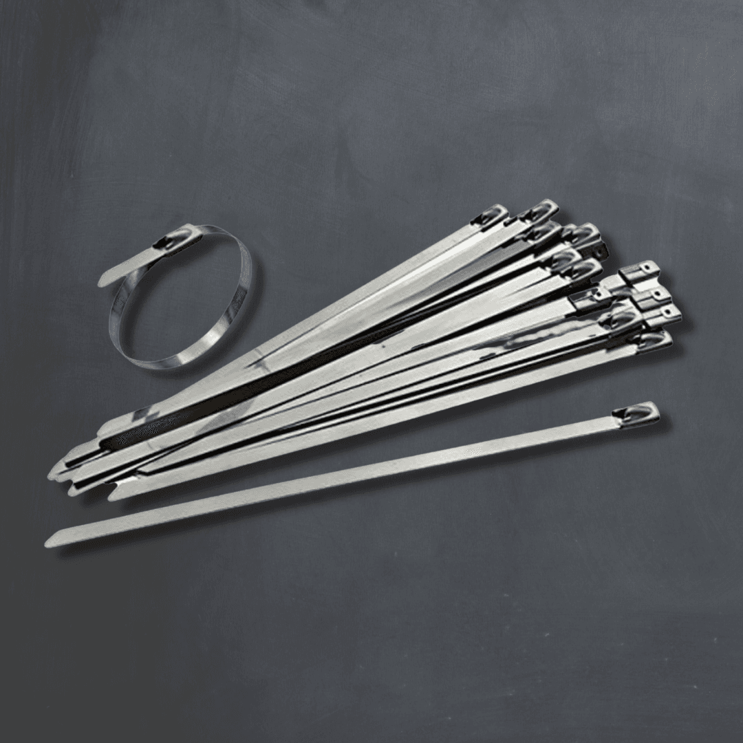 Stainless steel and metal detectable zip ties